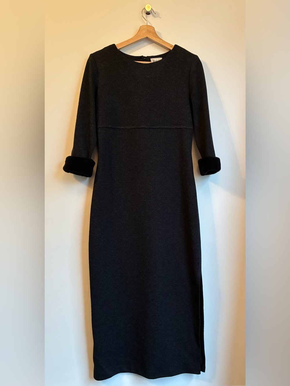 Vintage Marabi by Guylaine Cadieux Charcoal Maxi Dress Made In Canada